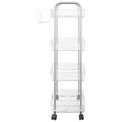 Carrello Portaoggetti a 4 Livelli 37x28x95 cm in Acrilico - homemem39