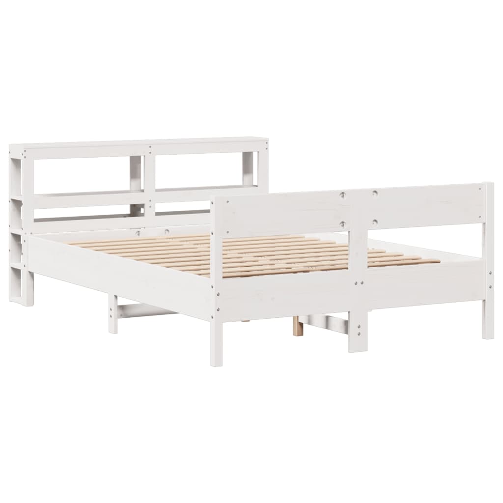 Letto senza Materasso Bianco 120x200 cm Legno Massello di Pino