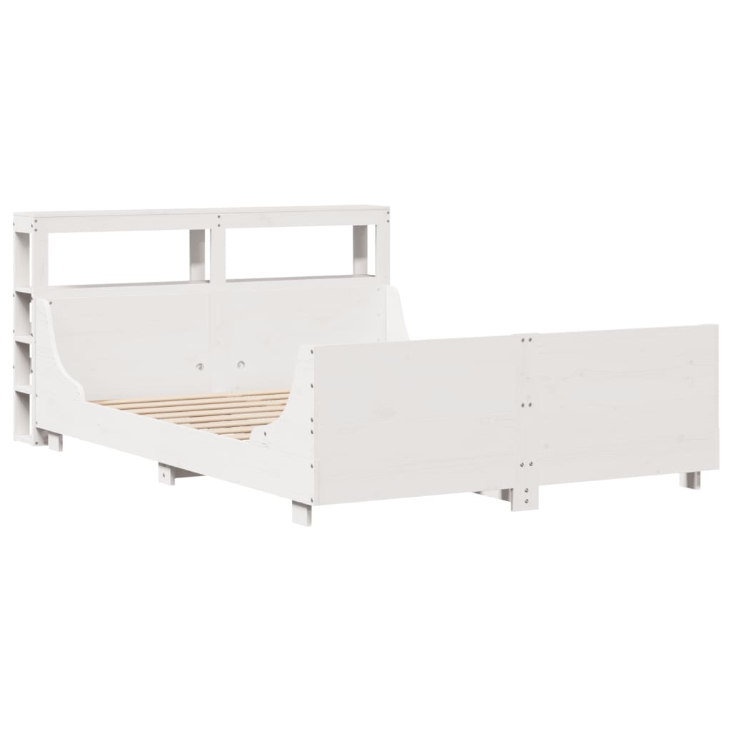 Letto senza Materasso Bianco 120x190 cm Legno Massello di Pino