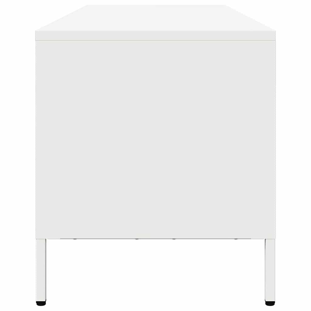 Mobile TV Bianco 202x39x43,5 cm in Acciaio Laminato a Freddo - homemem39