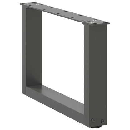 Gambe Tavolino Caffè a U 2 pz Antracite 50x(30-31)cm in Acciaio