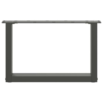 Gambe Tavolino Caffè a U 2 pz Antracite 50x(30-31)cm in Acciaio