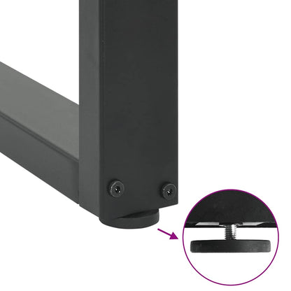Gambe Tavolino Caffè a U 2 pz Antracite 50x(30-31)cm in Acciaio