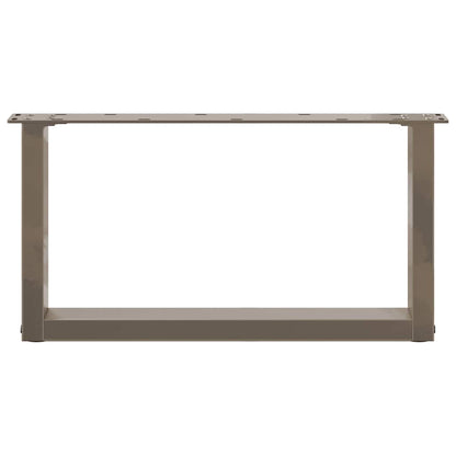 Gambe Tavolino Caffè a U 2 pz 60x(30-31)cm in Acciaio - homemem39