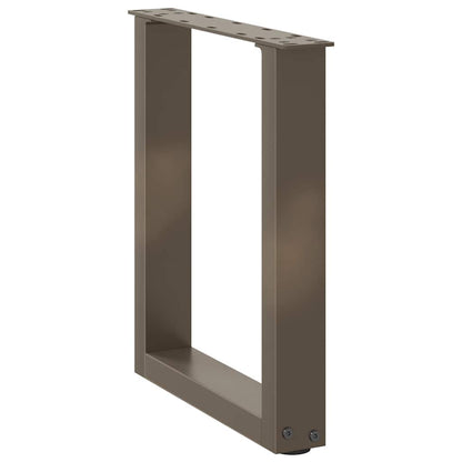 Gambe Tavolino Caffè a U 2 pz 38x(42-43) cm Acciaio - homemem39