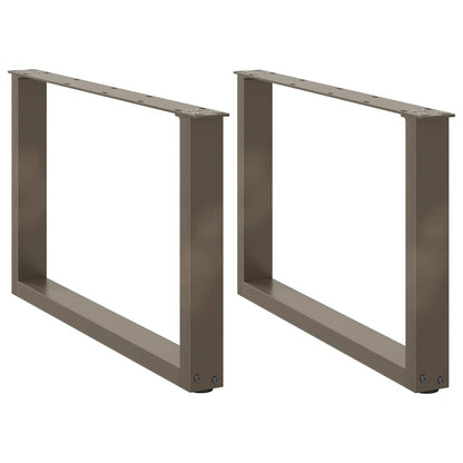 Gambe Tavolino Caffè a U 2 pz 70x(42-43) cm Acciaio - homemem39