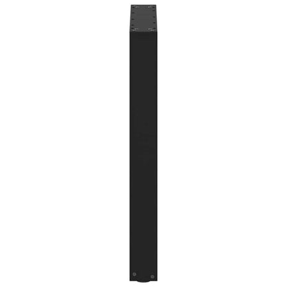 Gambe Tavolo Pranzo a Forma U 2 pz Nero 60x(72-73) cm Acciaio - homemem39
