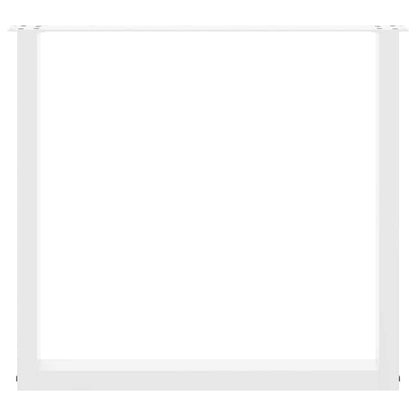 Gambe Tavolino da Caffè a U 3 pz Bianco 80x(72-73) cm Acciaio - homemem39