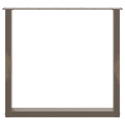 Gambe Tavolino Caffè a U 3 pz Naturale 80x(72-73)cm in Acciaio - homemem39