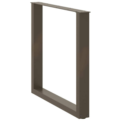 Gambe Tavolino Caffè a U 3 pz Naturale 90x(72-73)cm in Acciaio - homemem39