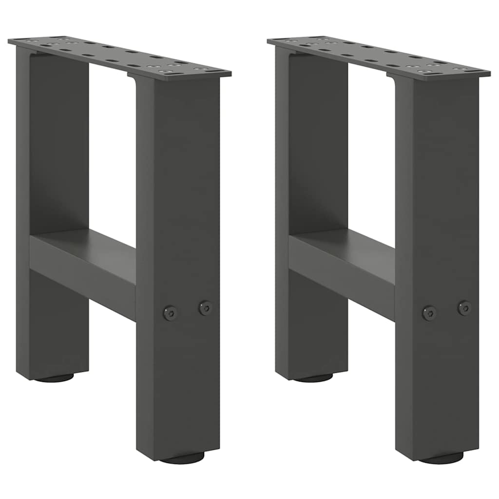 Gambe per Tavolino da Caffè Antracite 2 pz 40x(30-31)cm Acciaio - homemem39