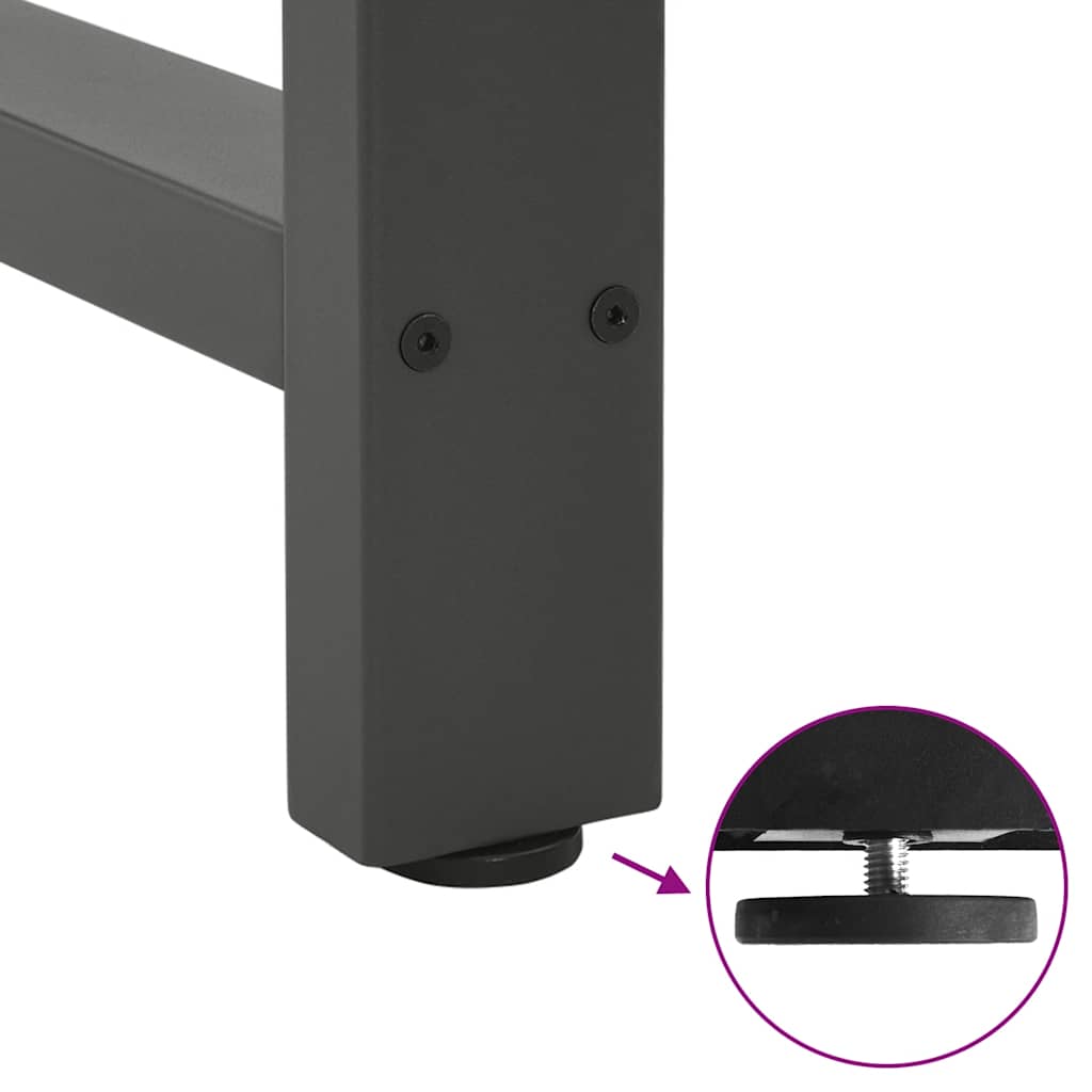 Gambe per Tavolino da Caffè Antracite 2 pz 40x(30-31)cm Acciaio - homemem39