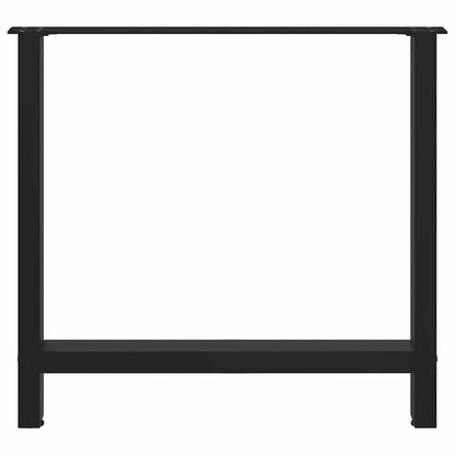 Gambe per Tavolino Nero 2 pz 80x(72-73) cm Acciaio - homemem39