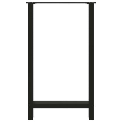 Gambe per Tavolino Nero 2 pz 60x(100-101) cm Acciaio - homemem39