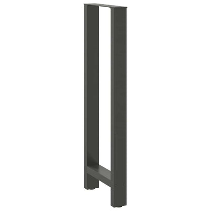 Gambe per Tavolino Antracite 2 pz 40x(110-111) cm Acciaio - homemem39
