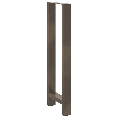 Gambe per Tavolino Acciaio Naturale 2 pz 50x(110-111)cm Acciaio - homemem39