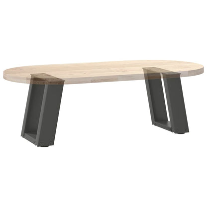 Gambe Tavolino Caffè a U 2 pz Antracite 30x(30-31)cm in Acciaio - homemem39