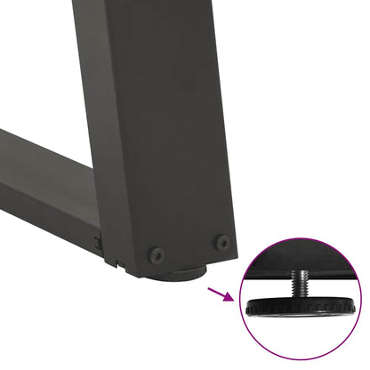 Gambe Tavolino Caffè a U 2 pz Antracite 60x(30-31)cm in Acciaio - homemem39