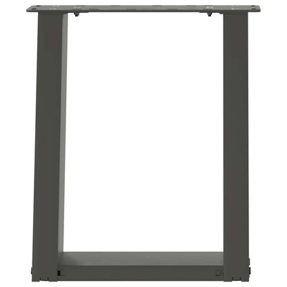 Gambe Tavolino Caffè a U 2 pz Antracite 38x(42-43) cm Acciaio - homemem39