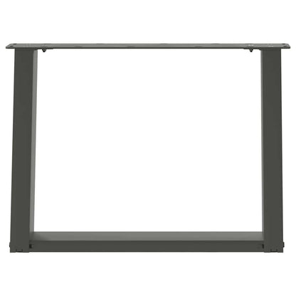 Gambe Tavolino Caffè a U 2 pz Antracite 60x(42-43) cm Acciaio - homemem39
