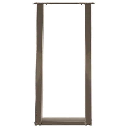 Gambe Tavolo Consolle a U 2 pz 28x(72-73) cm Acciaio - homemem39