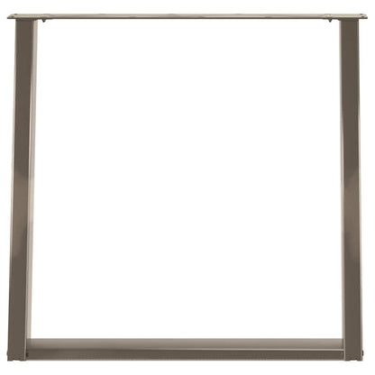 Gambe Tavolo Pranzo a U 2 pz 80x(72-73) cm Acciaio - homemem39