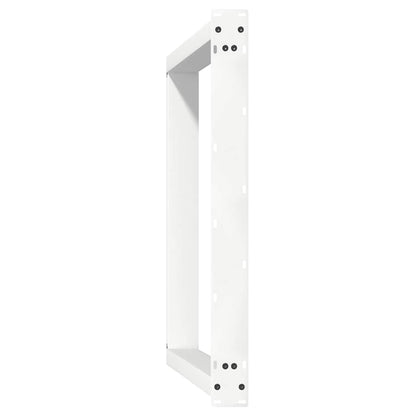 Gambe Tavolo Pranzo a U 2 pz Bianco 100x(72-73) cm Acciaio - homemem39