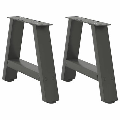 Gambe Tavolino Caffè a A 2 pz Antracite 30x(30-31)cm in Acciaio - homemem39