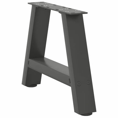 Gambe Tavolino Caffè a A 2 pz Antracite 40x(30-31)cm in Acciaio - homemem39