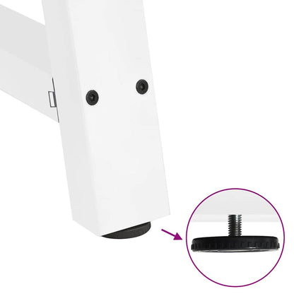 Gambe Tavolino da Caffè a A 2 pz Bianco 60x(72-73) cm Acciaio - homemem39