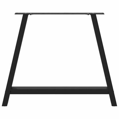 Gambe Tavolino da Caffè a A 2 pz Nero 100x(72-73) cm in Acciaio - homemem39