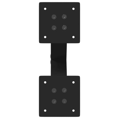 Gambe Tavolino Caffè a X 2 pz Nero 38x(42-43)cm Acciaio - homemem39