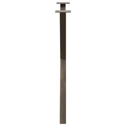 Gambe Tavolo Pranzo a X 2 pz Naturale 80x(72-73) cm Acciaio - homemem39