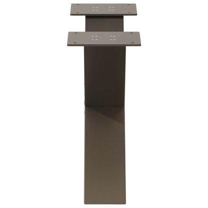 Gambe Tavolino da Caffè a X 2 pz Naturale 60x(30-31) cm in Acciaio - homemem39