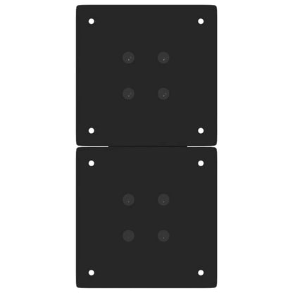 Gambe Tavolino Caffè a X 2 pz Nero 38x(42-43)cm Acciaio - homemem39