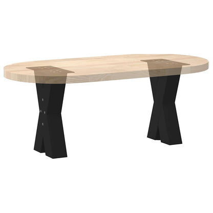 Gambe Tavolino Caffè a X 2 pz Nero 38x(42-43)cm Acciaio - homemem39