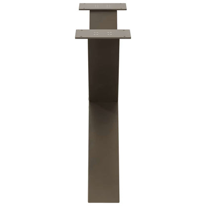 Gambe Tavolino Caffè a X 2 pz Naturale 70x(42-43) cm Acciaio - homemem39