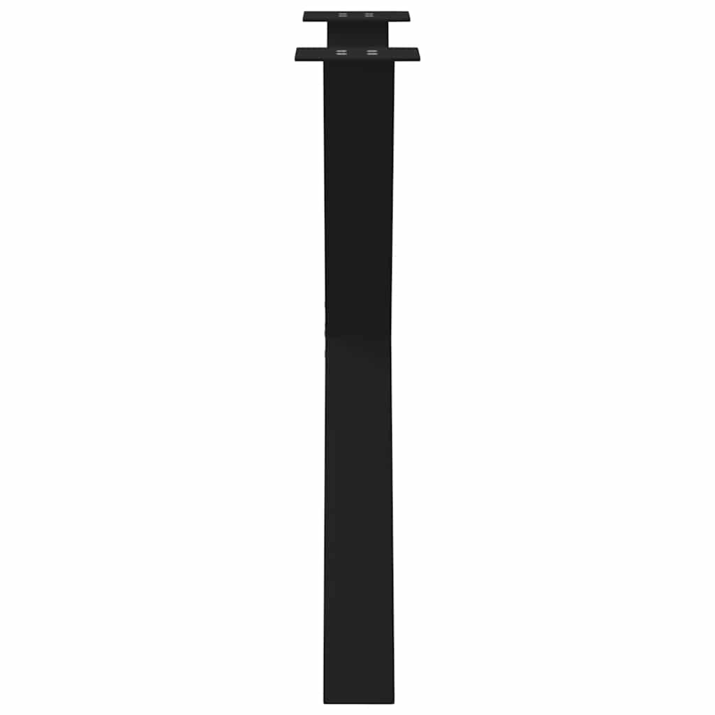 Gambe Tavolo Pranzo a Forma X 2 pz Nero 70x(72-73) cm Acciaio - homemem39