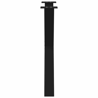 Gambe Tavolo Pranzo a Forma X 2 pz Nero 70x(72-73) cm Acciaio - homemem39