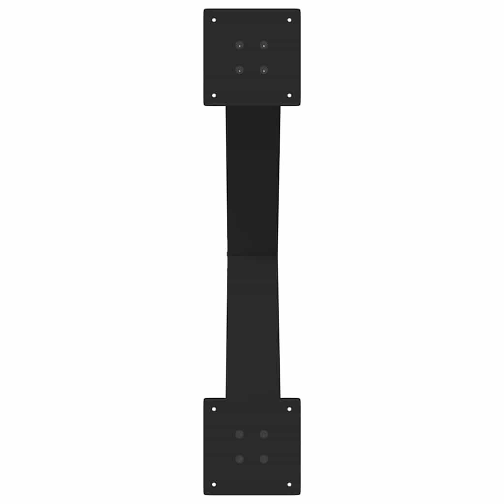 Gambe Tavolo Pranzo a Forma X 2 pz Nero 70x(72-73) cm Acciaio - homemem39
