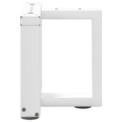 Gambe Tavolino da Caffè a T 2 pz Bianco 30x25x(30-31)cm Acciaio - homemem39