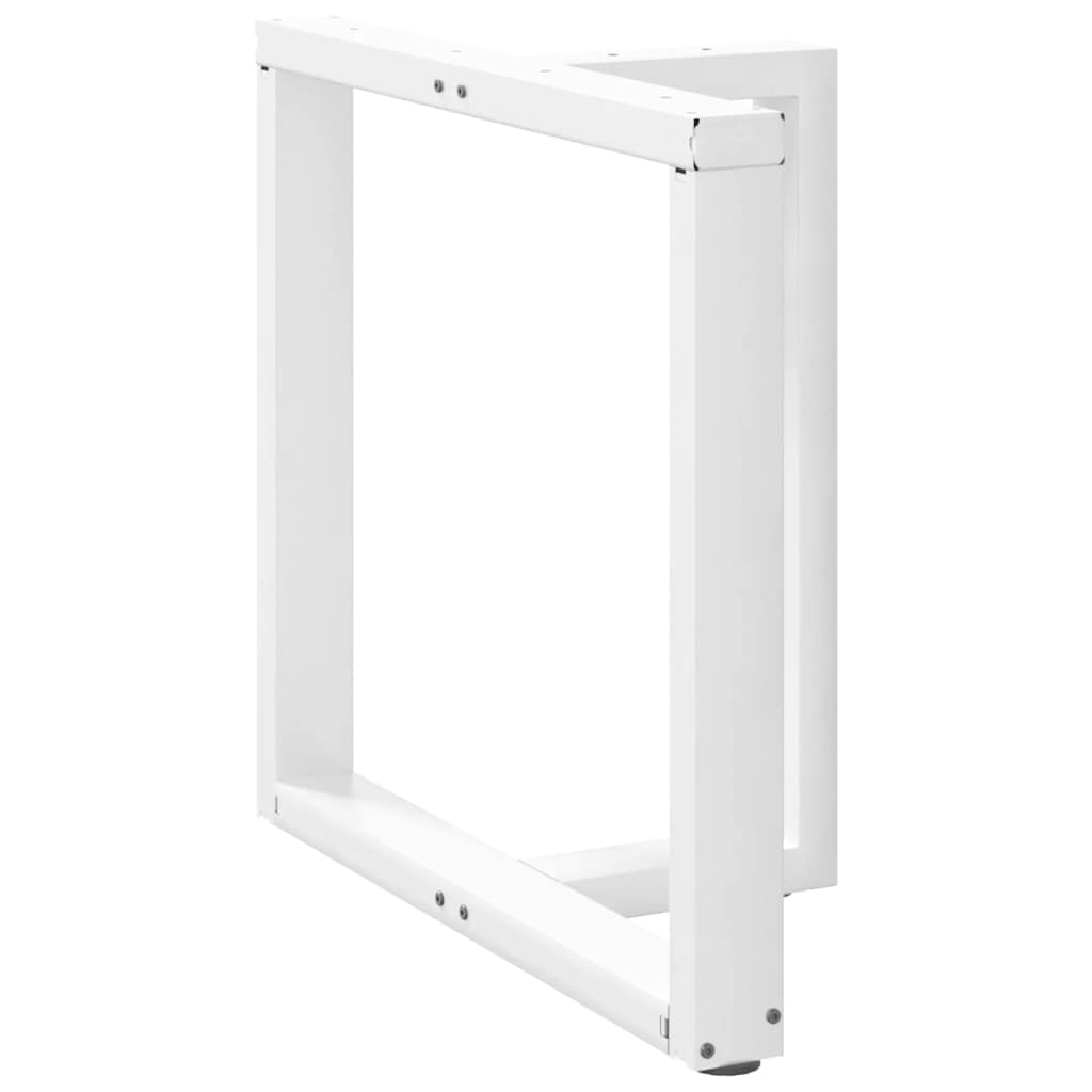 Gambe Tavolo Pranzo Forma T 2pz Bianco 80x35x(72-73) cm Acciaio - homemem39