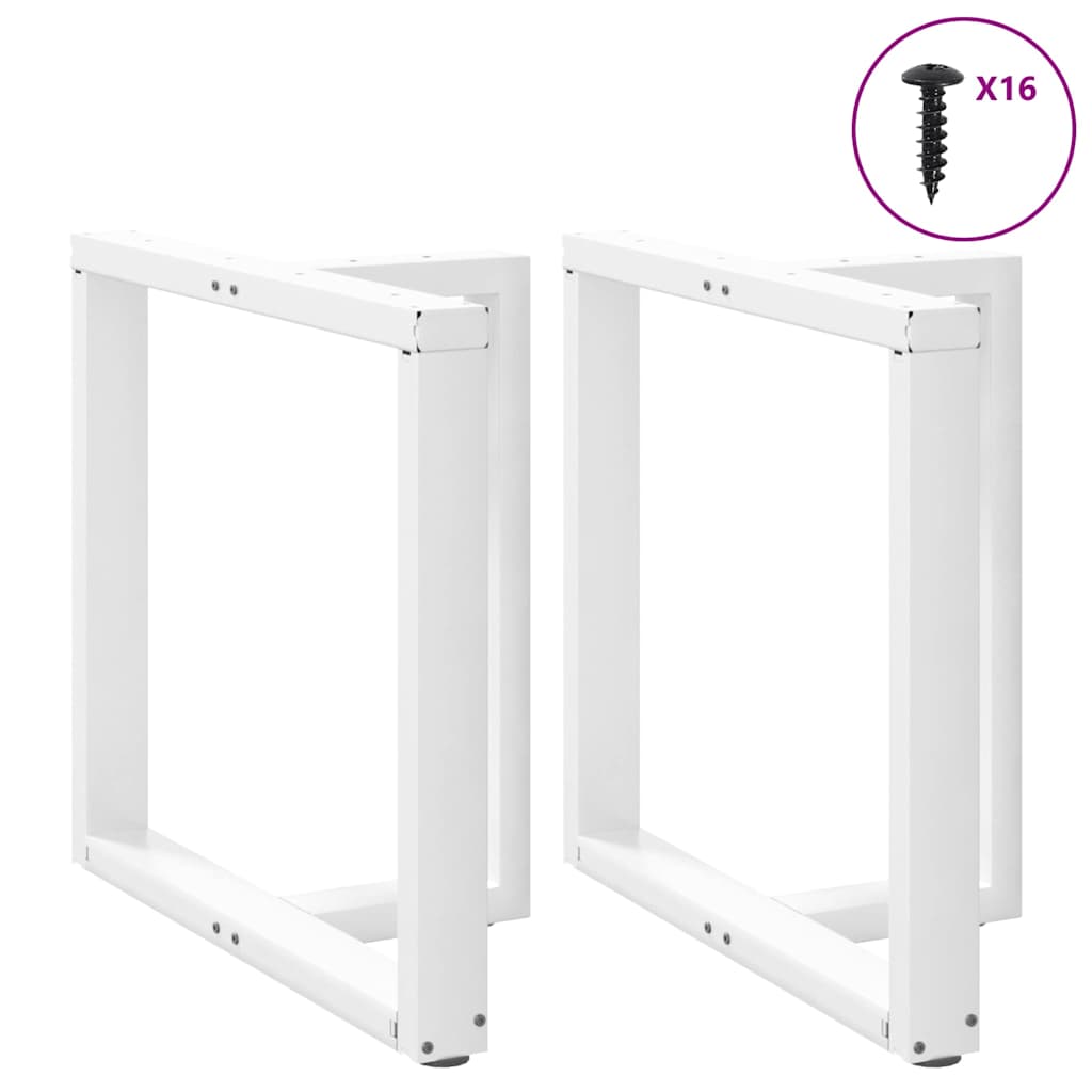 Gambe Tavolo Pranzo Forma T 2pz Bianco 80x35x(72-73) cm Acciaio - homemem39