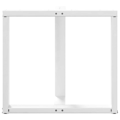 Gambe Tavolo Pranzo Forma T 2pz Bianco 80x35x(72-73) cm Acciaio - homemem39