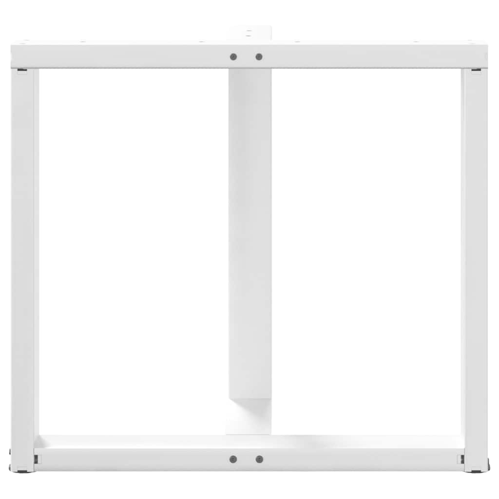 Gambe Tavolo Pranzo Forma T 2pz Bianco 80x35x(72-73) cm Acciaio - homemem39
