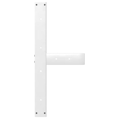 Gambe Tavolo Pranzo Forma T 2pz Bianco 80x35x(72-73) cm Acciaio - homemem39