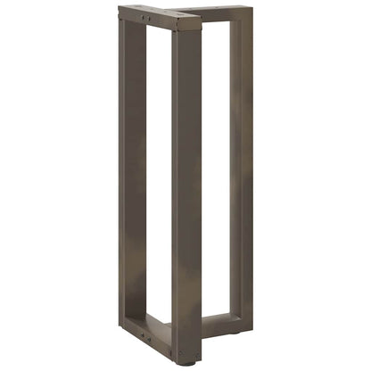 Gambe Tavolo Bar a T 2 pz Naturale 40x35x(100-101) cm Acciaio - homemem39
