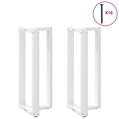 Gambe Tavolo Bar a Forma T 2pz bianco 50x35x(100-101)cm Acciaio - homemem39