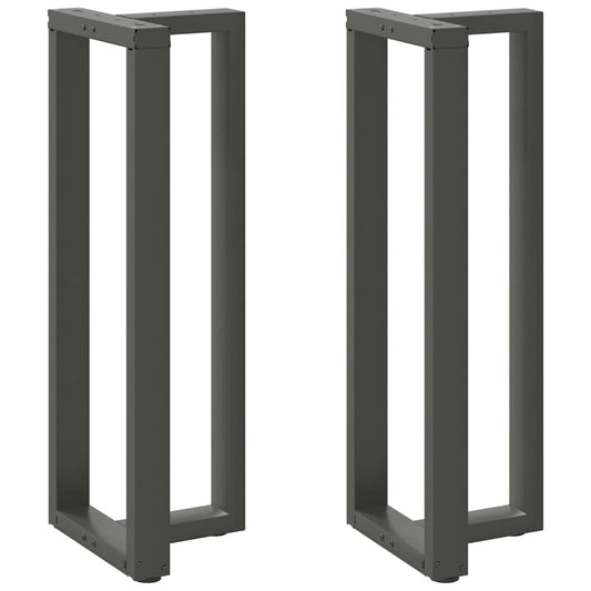 Gambe Tavolo Bar a T 2 pz Antracite 50x35x(110-111) cm Acciaio - homemem39