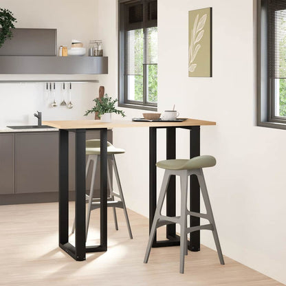 Gambe Tavolo Bar a Forma T 2 pz Nero 60x35x(110-111) cm Acciaio - homemem39